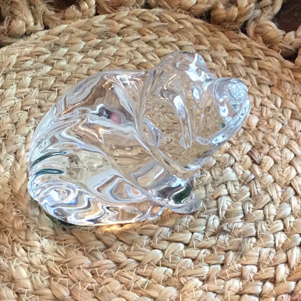 Signed Waterford Crystal Pig Paper Weight